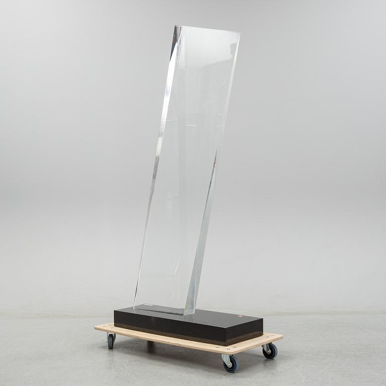 Lars Brander, sculpture, plexi, signed Lars Brander and dated 1989.