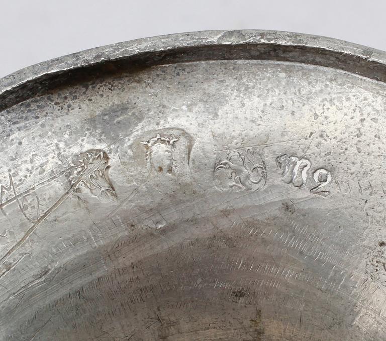 LJUSSTAKE, tenn, Carl Gustaf Malmborg, Stockholm 1803.