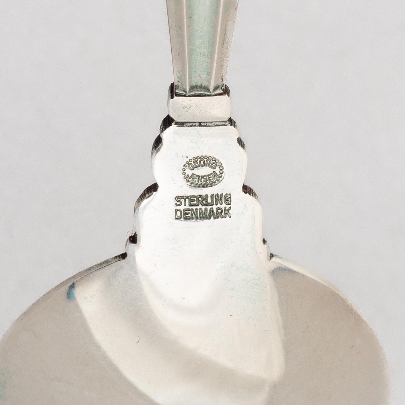 Johan Rodhe, cutlery service, 69 pieces, sterling silver, 'Konge/Acorn', Georg Jensen, Denmark.