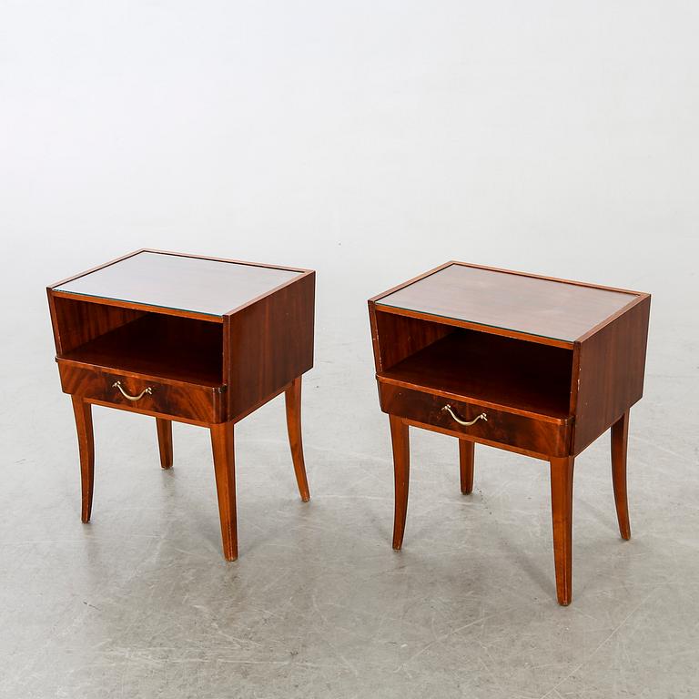 Sängbord, ett par, 1950-tal.