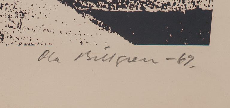 OLA BILLGEN, färglitografi, signerad och daterad -69, numrerad 202/260.