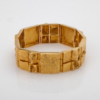 Björn Weckström, Bracelet, 18K gold, "Quadrate forms", for Lapponia, Finland.