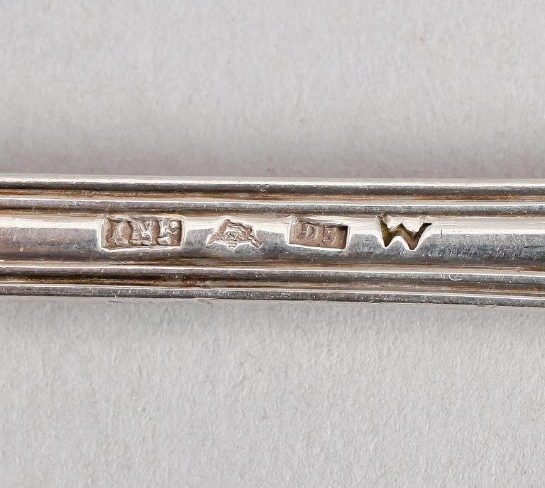 BESTICK, 18 delar, silver, olika modeller. Vikt ca 228 gram.