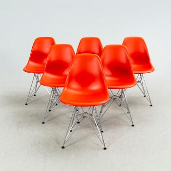 Charles and Ray Eames, stolar 6 st, "Plastic chair DSR", Vitra 210.