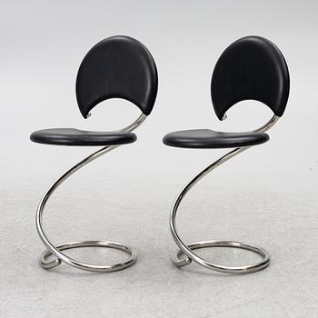 Poul Henningsen, a pair of 'Snake' chairs, Denmark.