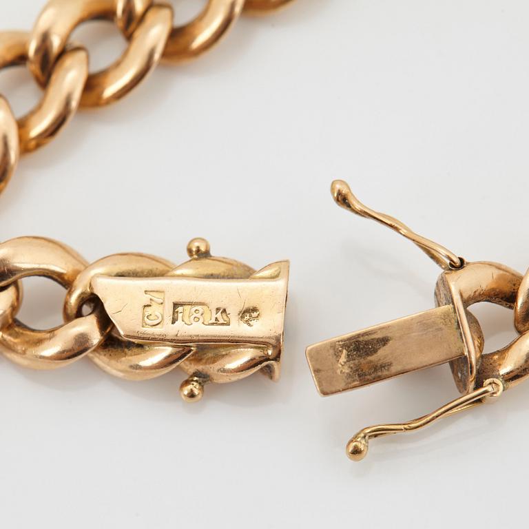 Armband 18K guld, pansarlänk.