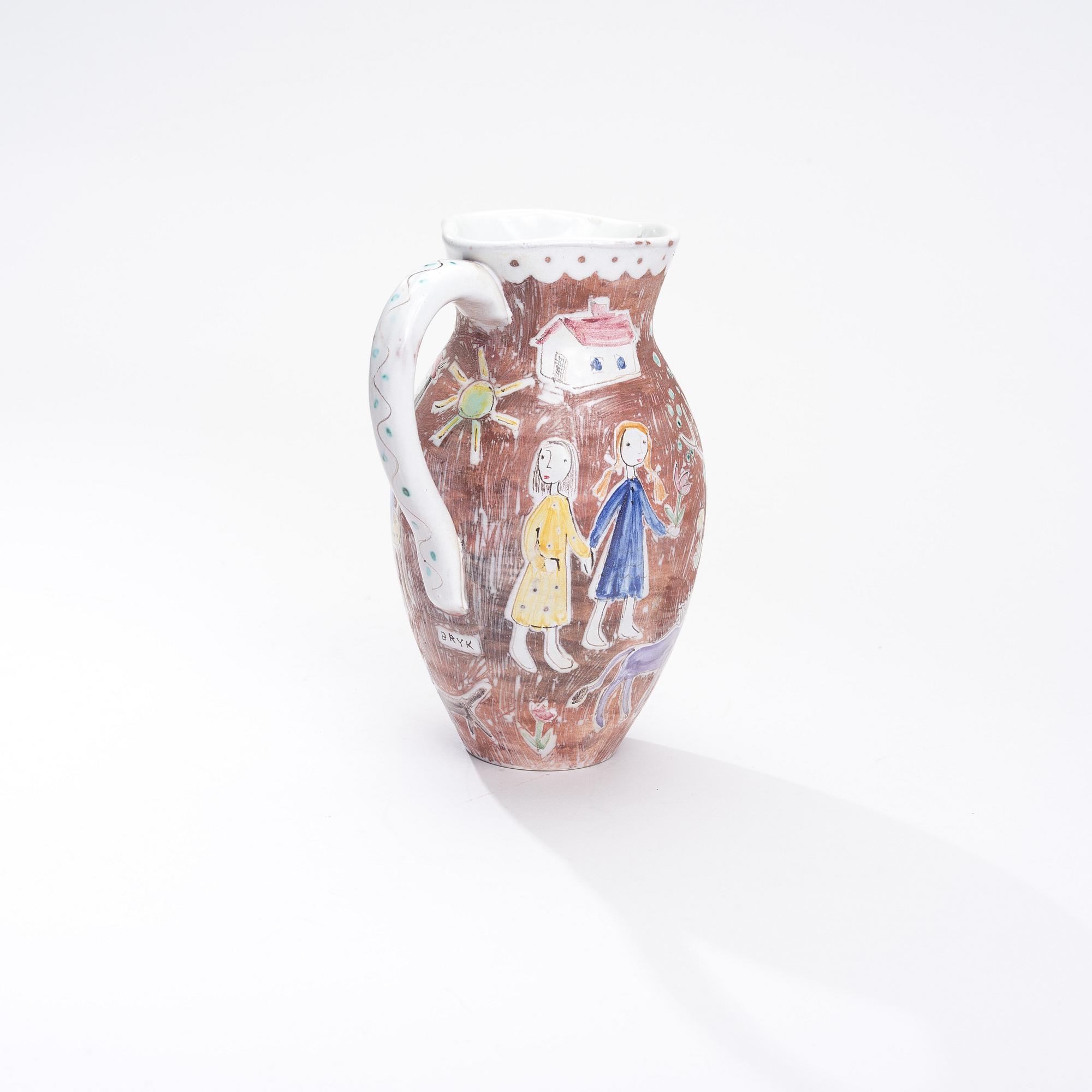 RUT BRYK, kanna, keramik, signerad, Arabia 1900-talets mitt.