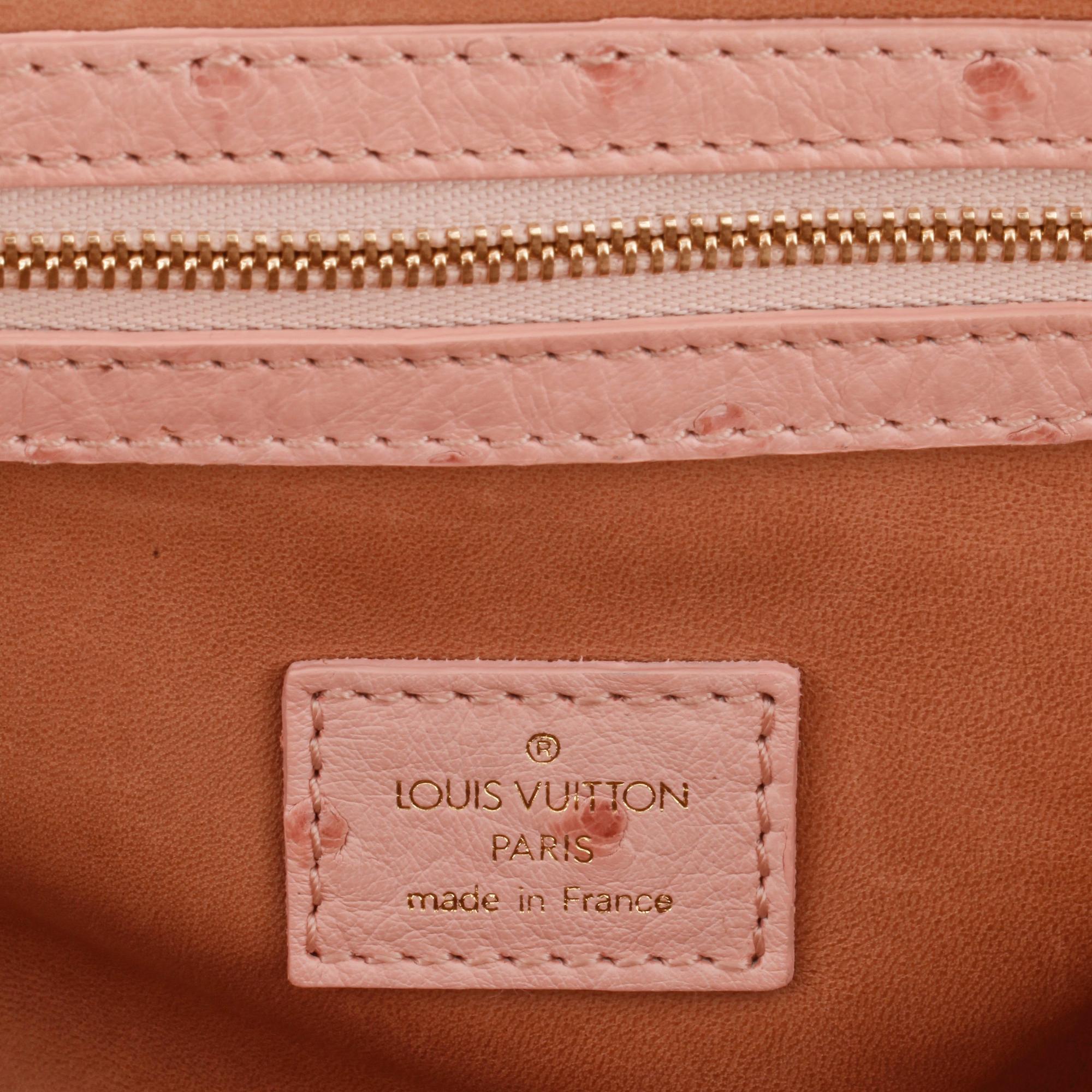 LOUIS VUITTON, a pink ostrich top handle bag, "Speedy", S/S 2008 by Richard Prince 2008.