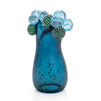 Alma Jantunen, glass sculpture, "Blue Rain", signed Alma Jantunen 4/10.