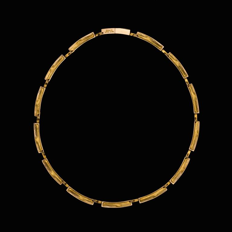 BJÖRN WECKSTRÖM, A NECKLESS, Tundra, 14K gold, Lapponia 1973.