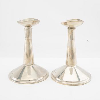 Bertil Berggren Askenström, ljusstakar ett par silver Stockholm 1972.