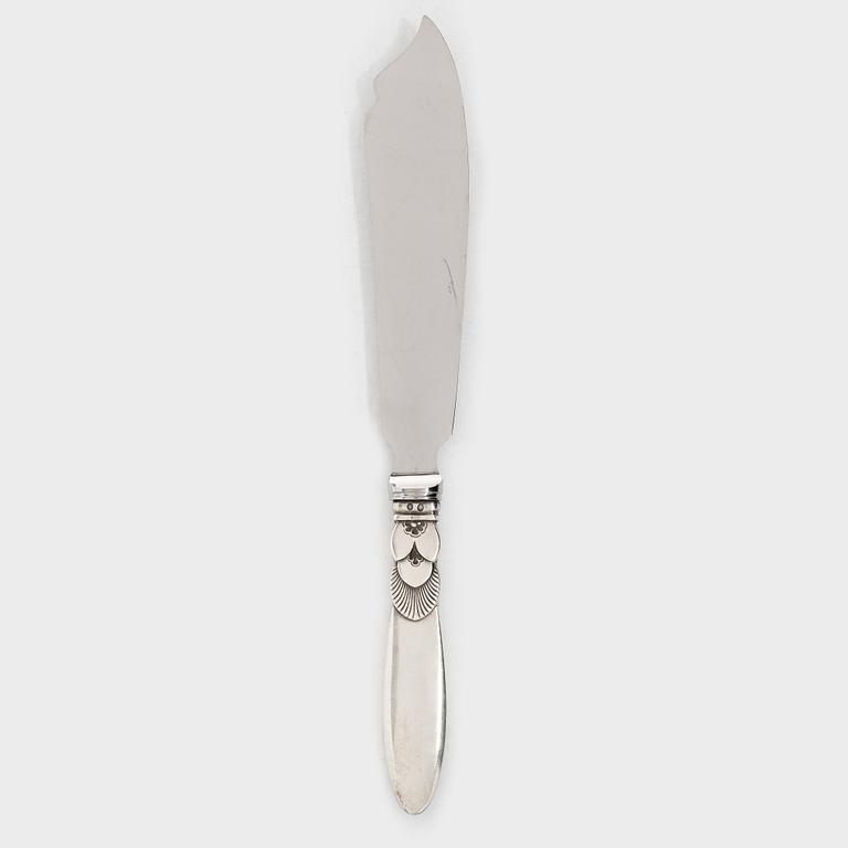 Gundorph Albertus, Cake knife, sterling silver, "Cactus" Georg Jensen, Copenhagen, Denmark 1933.