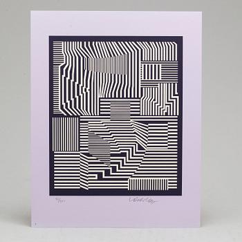 VICTOR VASARELY, seven lithographs, 1989, signed and numbered 92/200.
