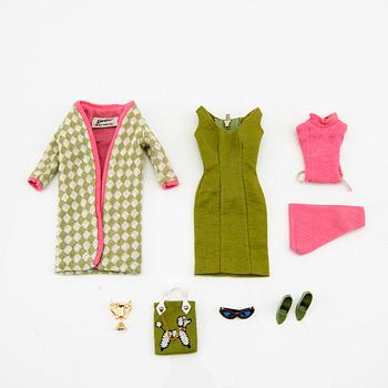 Barbie clothes 4 sets, vintage including "On The Avenue" Mattel 1965 and "Magnificence" Mattel 1965.