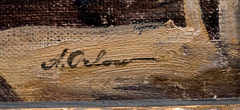 ALEXANDER ORLOV, olja på duk, uppfodrad på skiva 37x55 cm.