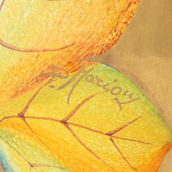 Bordslampor, ett par, keramik, Paolo Marioni, Italien.