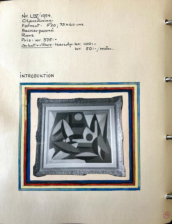 ARNE ÖDBERG, oil on panel, signed with monogram. 1954.