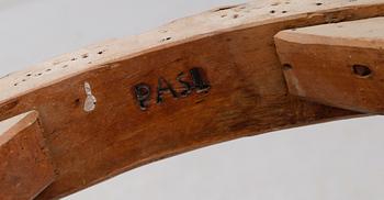 STOL, gustaviansk, 1700-talets slut, signerad PASL, Pehr Andersson, Lindome.