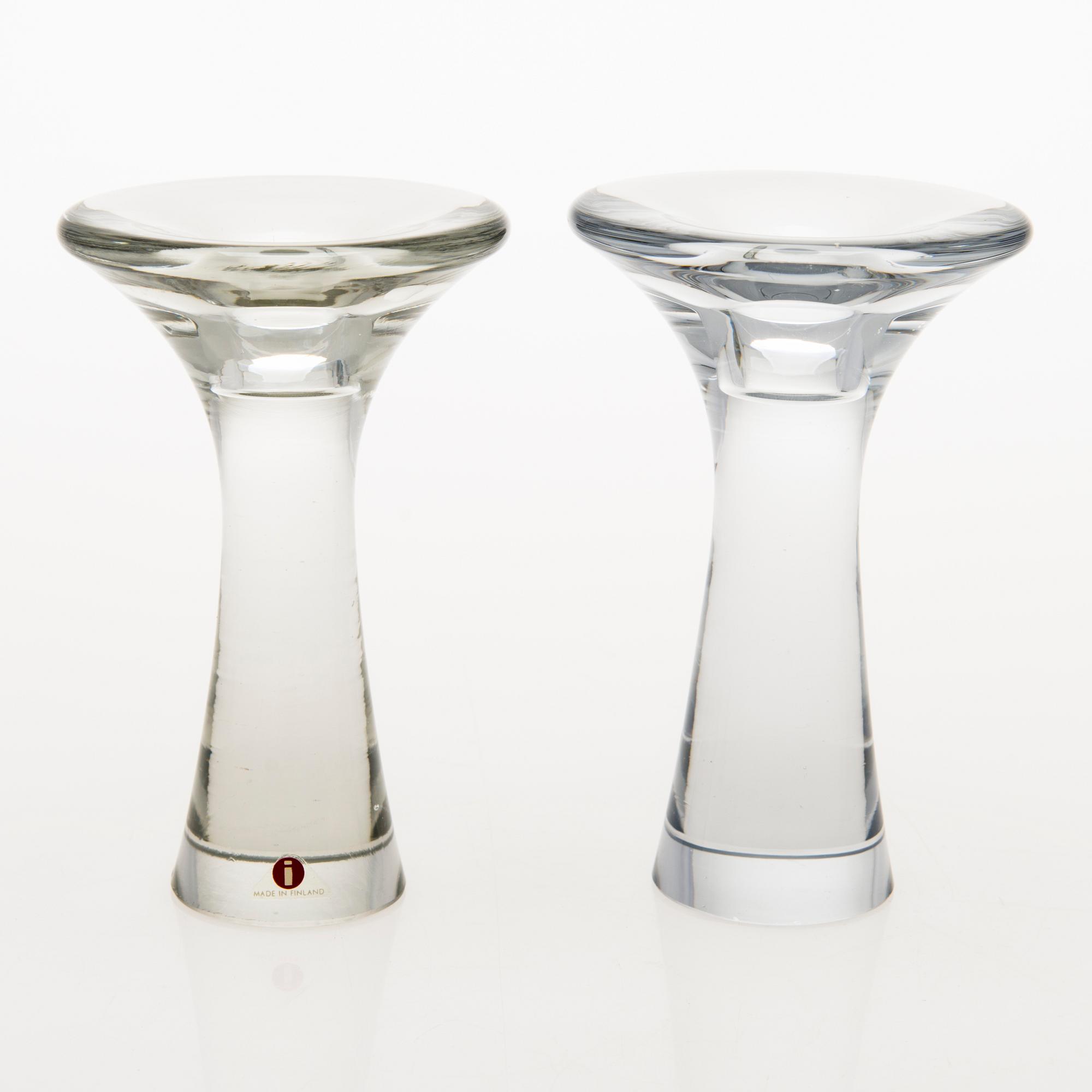 TAPIO WIRKKALA, a pair of candlesticks, model 3412, Iittala, middle of the 20th century.