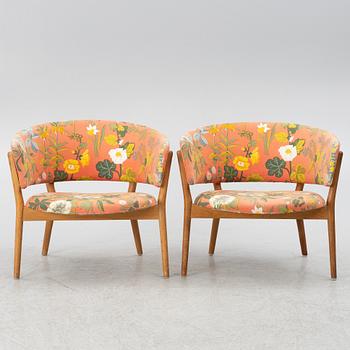 Jörgen & Nanna Ditzel, a pair of 'Kitani ND-01' armchairs, Willadsen, Vejen, Denmark, 1950s.