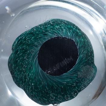 Six glass paperweights, including Robert Eickholt, USA, 1985, & Caithness of Scotland.