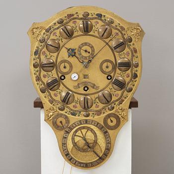 An astronomical longcase clock by Johann Joseph Langschwert court-watchmaker, Würzburg, circa 1750.