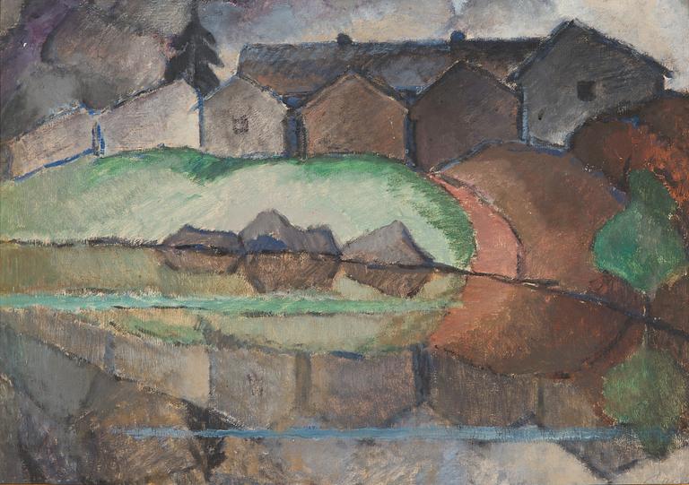 Alvar Cawén, Landscape from Illby in Porvoo.