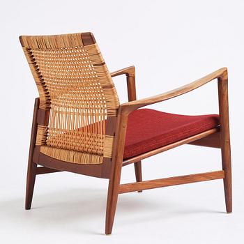 Ib Kofod-Larsen, an 'Åre' easy chair, model nr '809', Olof Persons Fåtöljindustri (OPE), Sweden, 1950-60s.