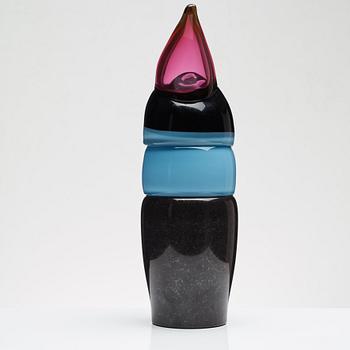 Erik Höglund, a glass and diabase sculpture, Strömbergshyttan Glassworks, Sweden 1990.