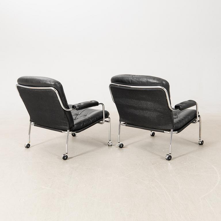 Pethrus Lindlöf, armchairs, a pair, "Eva", AB Lindlöfs Möbler, Lammhult, 1970s.