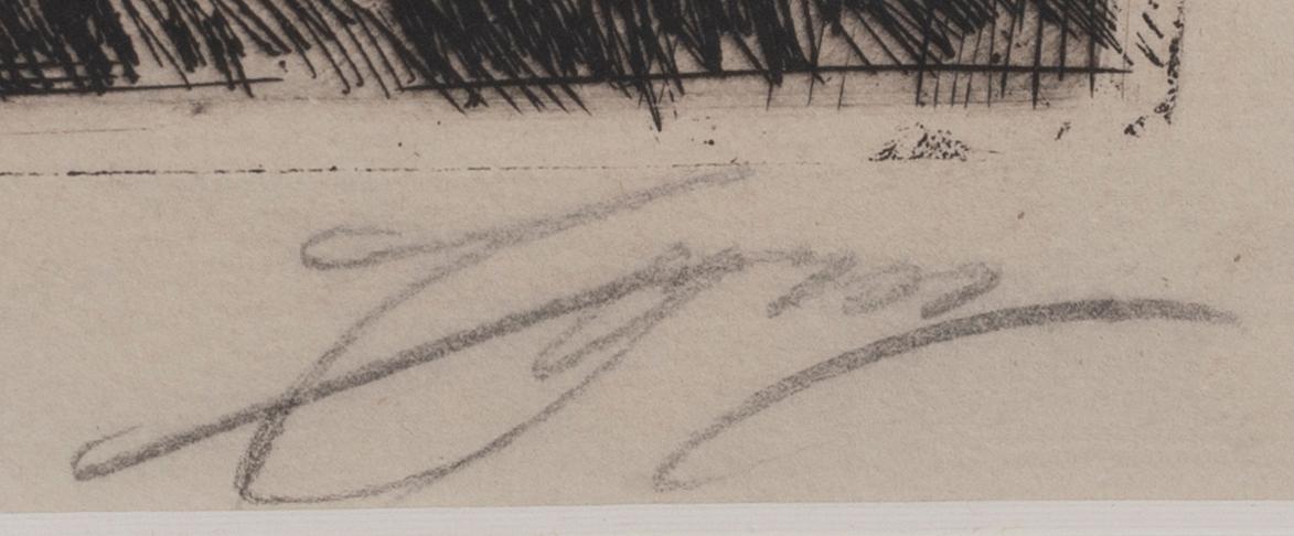 Anders Zorn, a signed etching.