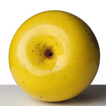 Hans Hedberg, a faience sculpture of an apple, Biot, France.