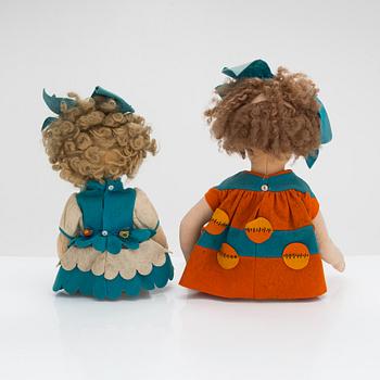 Four Italian 1920s Lenci dolls.