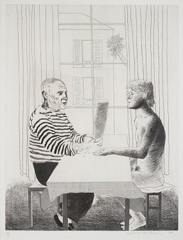 823. David Hockney, "Artist and Model".