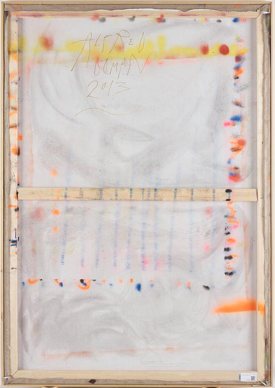 Alfred Boman, mixed media on canvas in artist's frame, signed and dated 2013 verso.