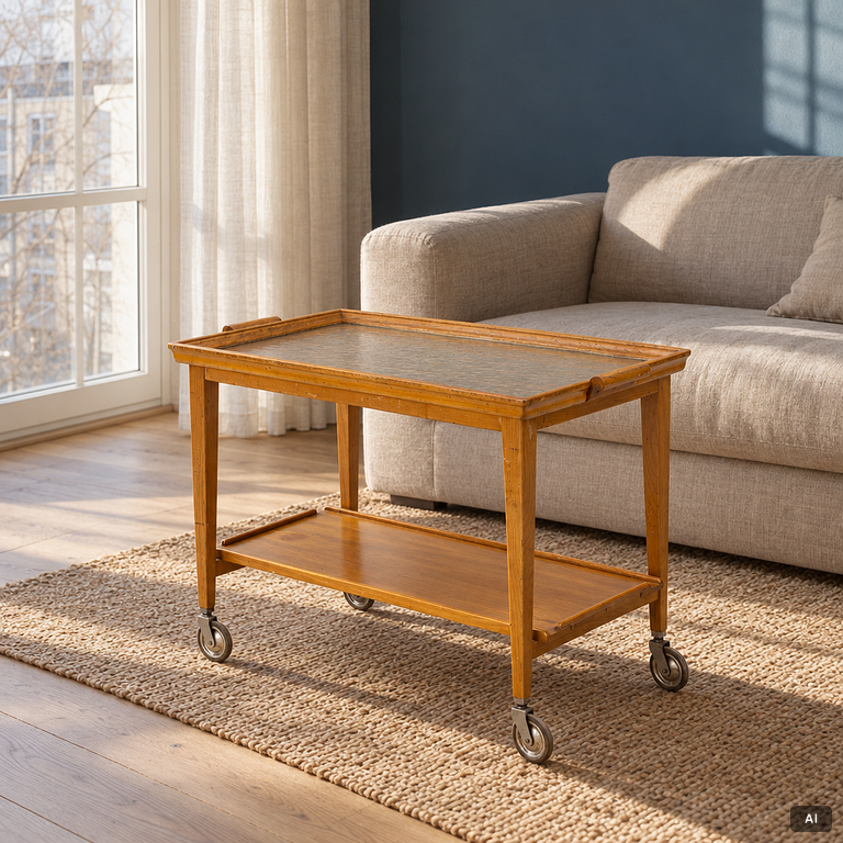 Serving trolley, 1930s/40s.