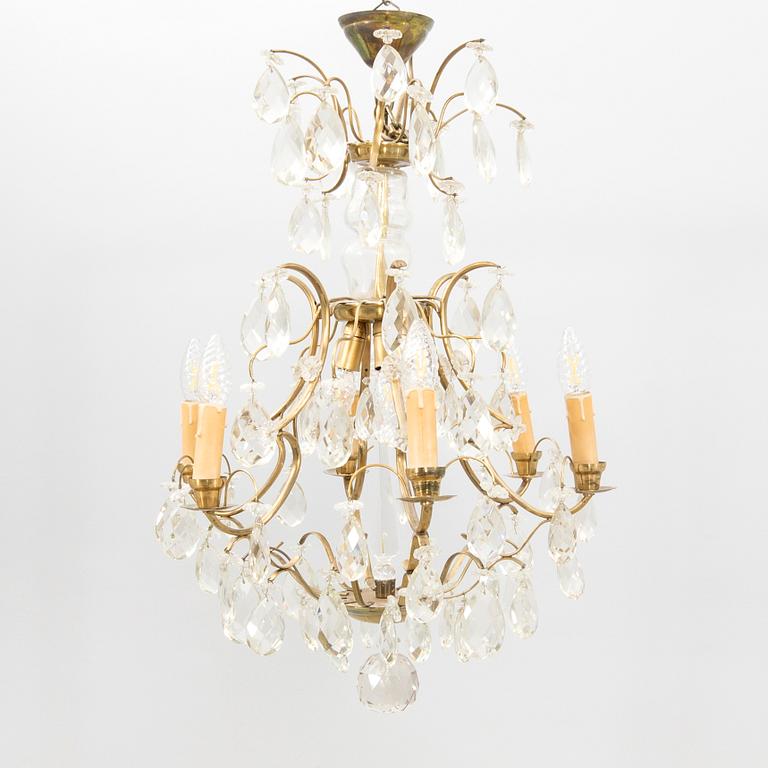 Chandelier in Baroque style, mid-20th century.