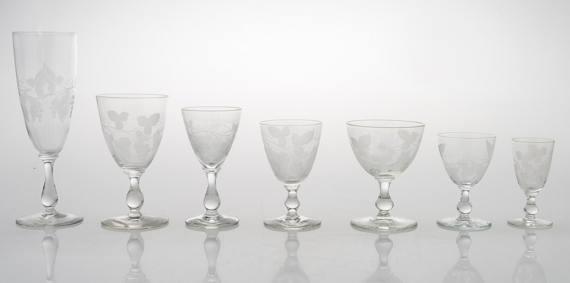 A 84-piece 'Savoy' glasswear, 1940s.