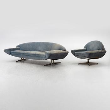 Johannes Andersen, a 'Capri' sofa and armchair, Trensum, 1960's.