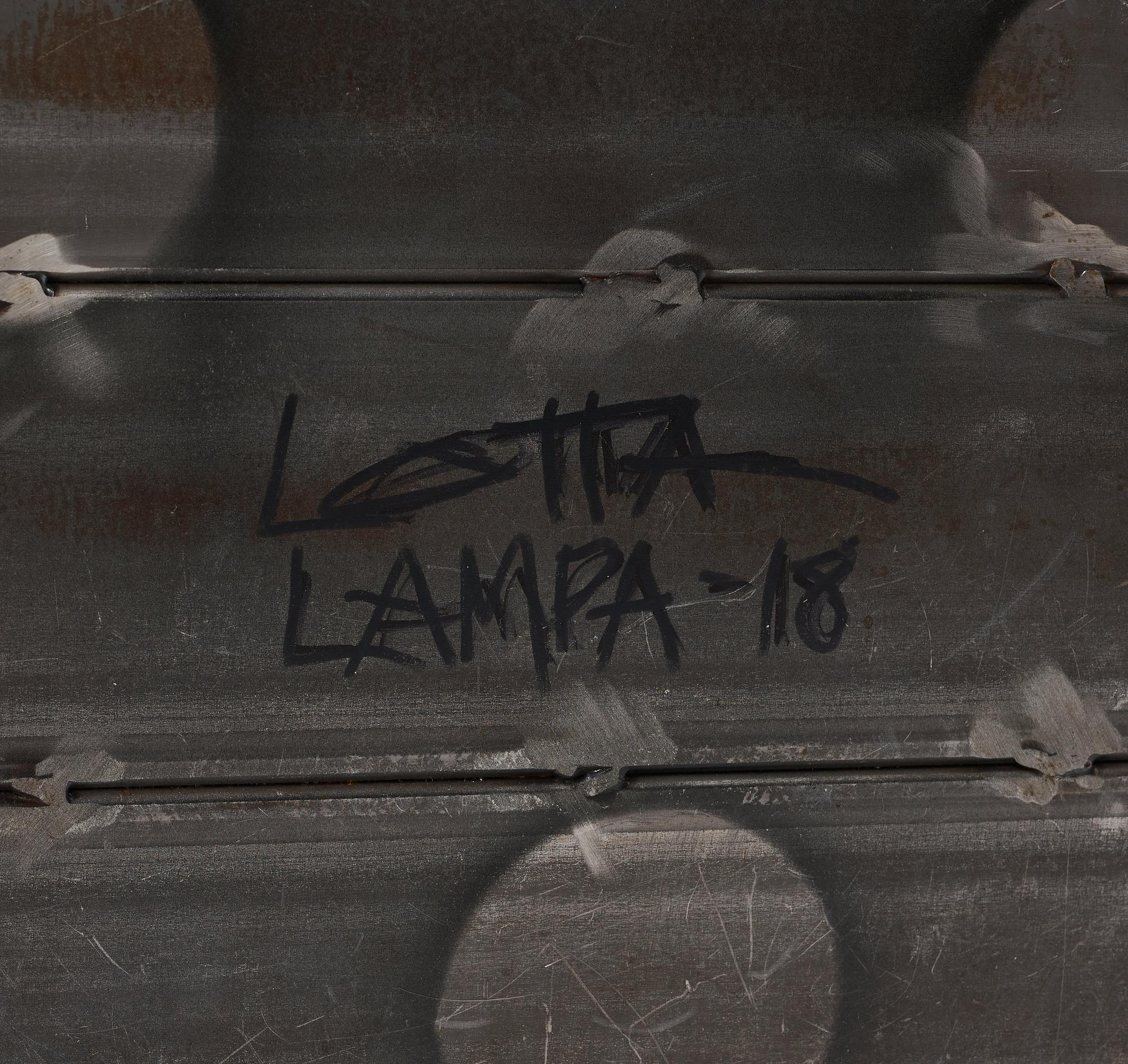 Lotta Lampa, "Tjabo Thunder light", golvlampa, unik, Studio Lotta Lampa 2018.