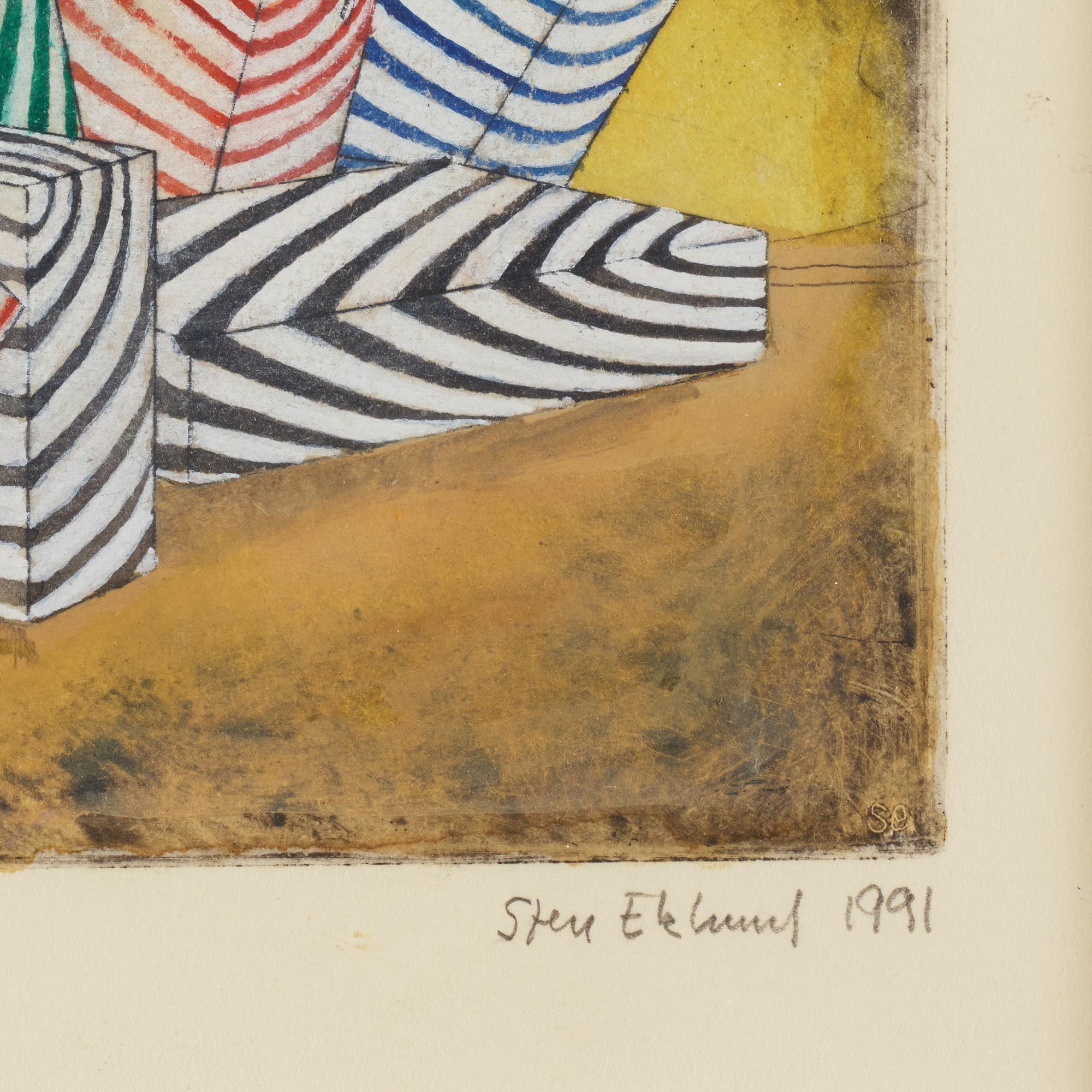 Sten Eklund, akvarellerad etsning, signerad och daterad 1991, numrerad 4/10.