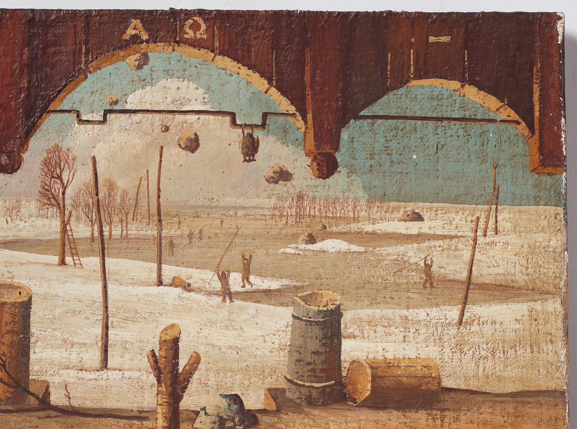 Milić od Mačve, olja på duk lagd på pannå, signerad, även signerad och daterad 1968 a tergo.