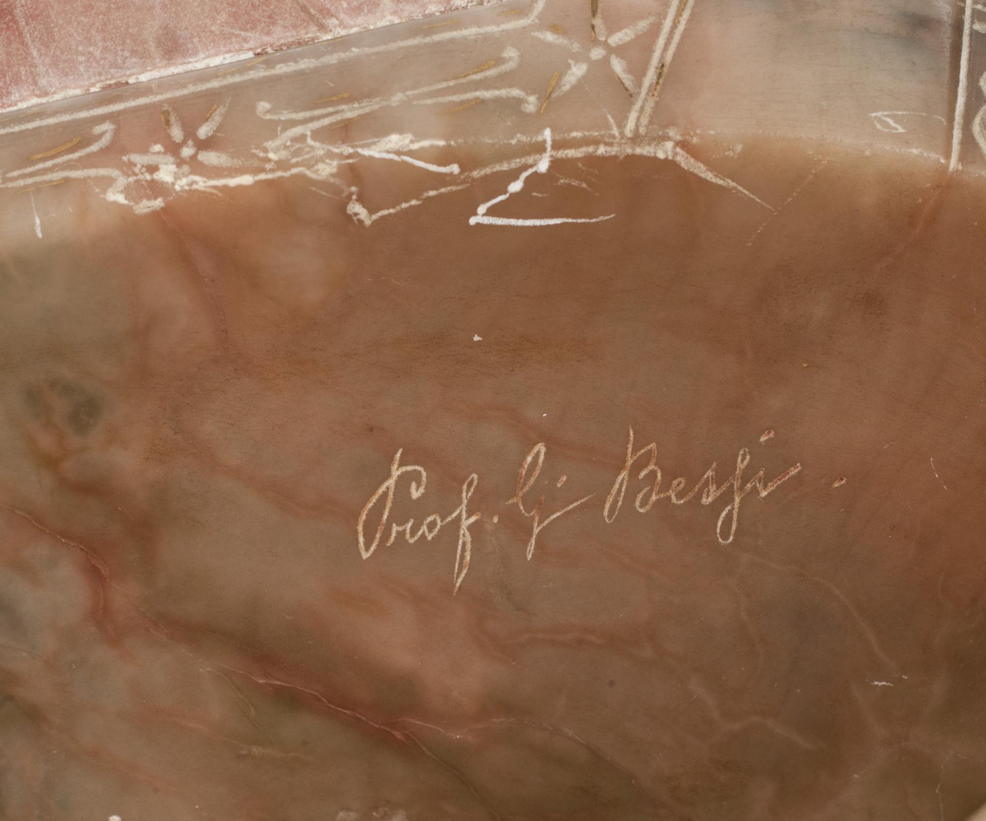 GIUSEPPE BESSI, SKULPTUR , alabaster, signerad.