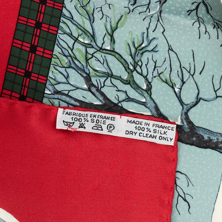 Hermès, scarf "L'Hiver en Poste".