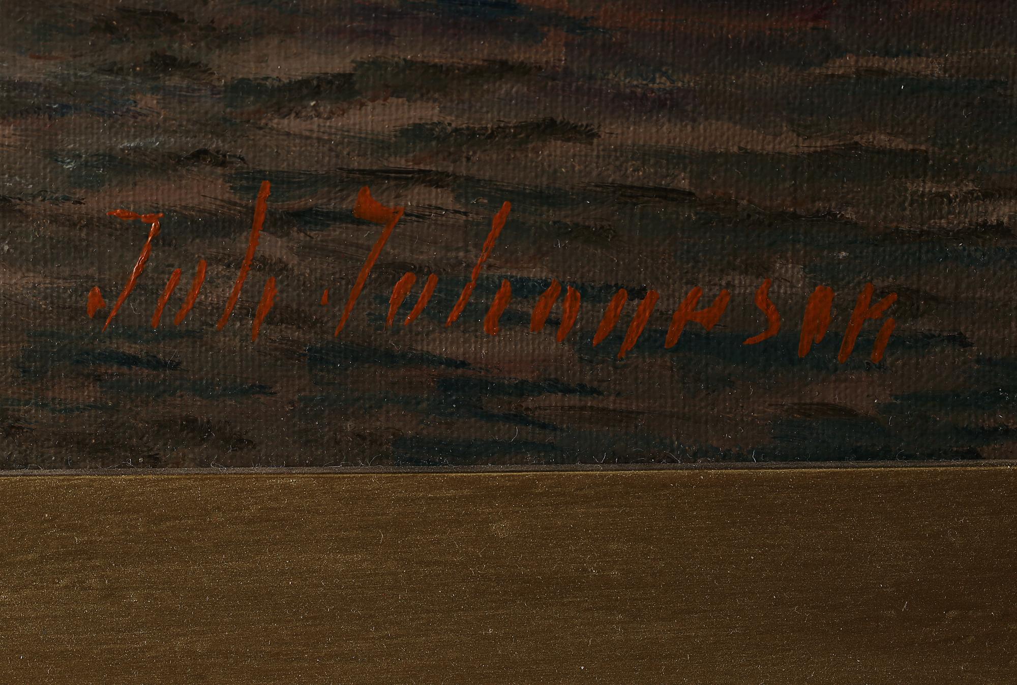 OKÄND KONSTNÄR, olja på duk, signerad "Joh Johansson".