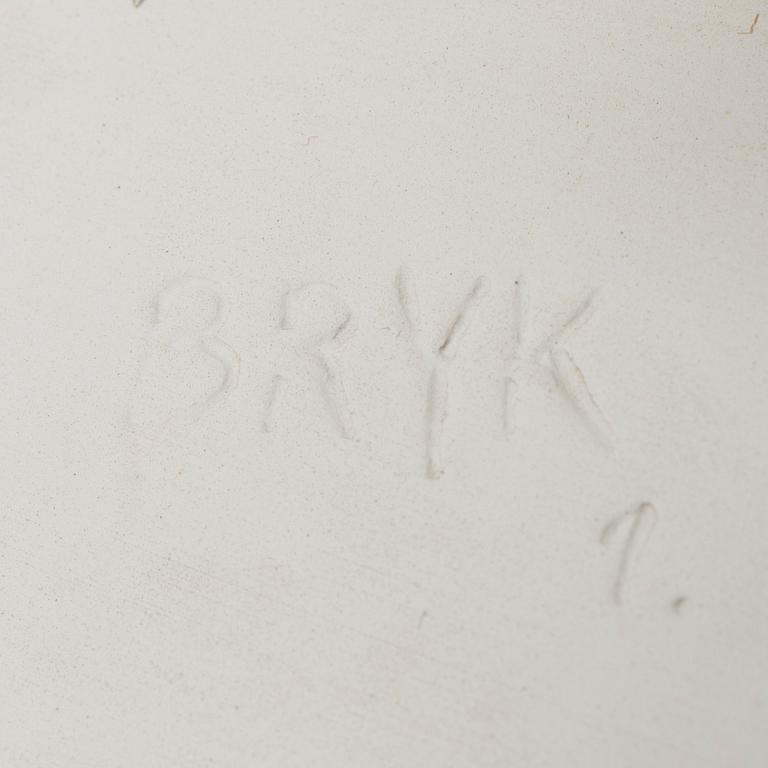 RUT BRYK, CERAMIC RELIEF. Venetian palace: Giorno. Signed Bryk, I. Arabia, 1955.