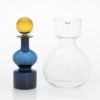 Kaj Franck, glass decanter 'The Bells of Kremlin', signed K. Franck, Nuutajärvi, Notsjö -59.