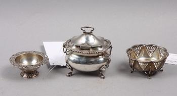 PARTI SILVER, 3 delar, bl a Birmingham, ca 250 g.