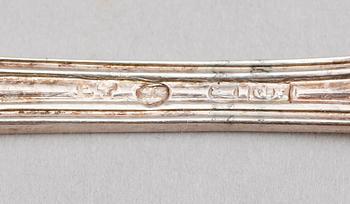 BESTICK, 13 delar, silver, svenska stämplar, 1800-tal. Vikt ca 223 g.