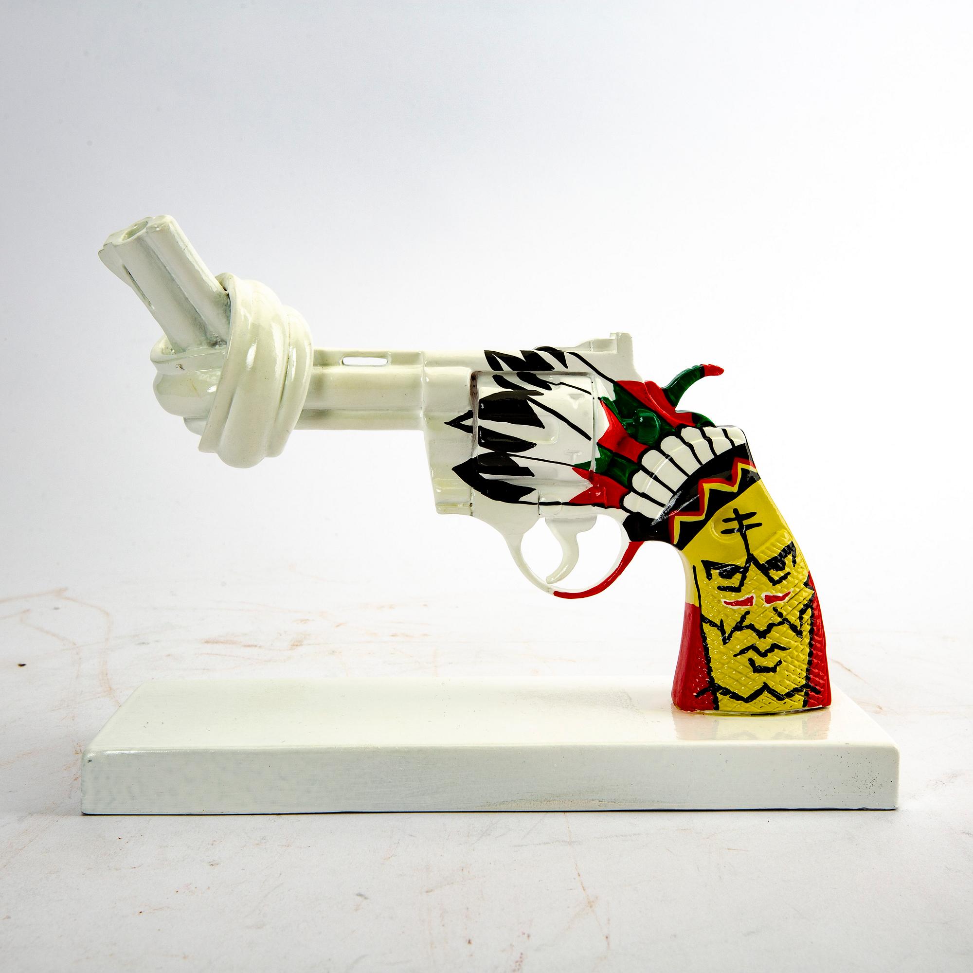 Carl-Fredrik Reuterswärd/ The Non-Violence Project Foundation, sculpture numbered and dated 190/499 2017.